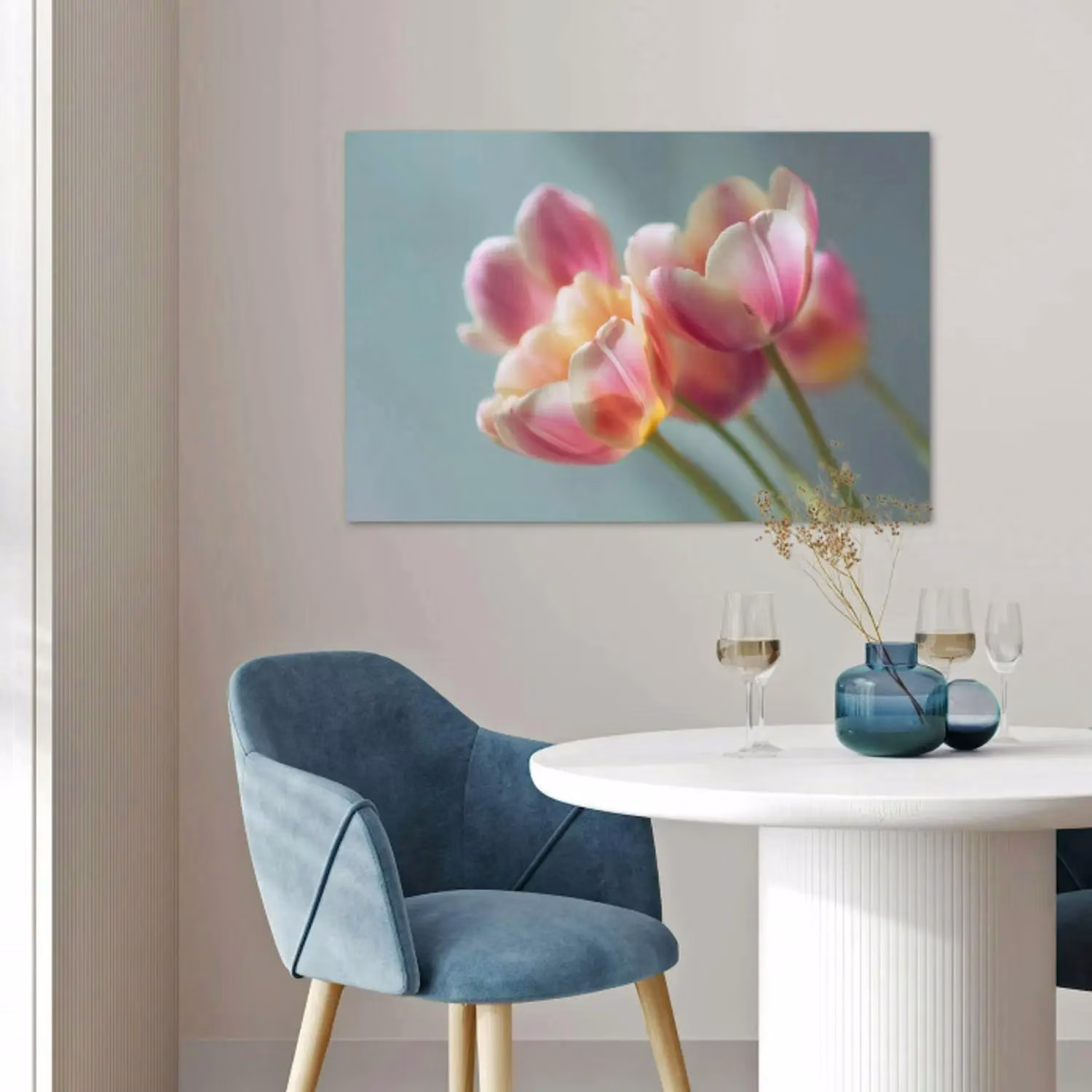 Poster – Tulpen - Roze - Stelen
