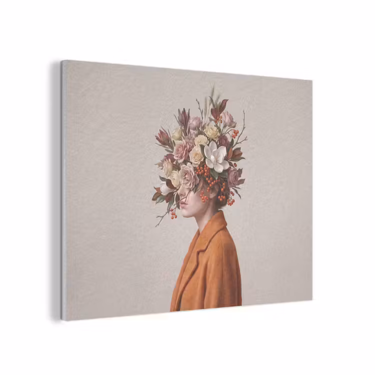 Gezicht - Boeket - Kleurrijk PET vilt klein -3d