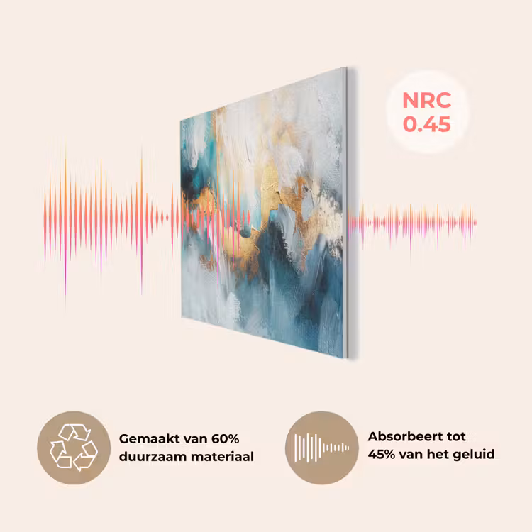 Abstract - Kunst - Gold - Blauw PET vilt klein -USP_NL
