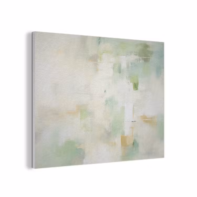 Abstract - Kunst - Wit - Groen - Modern PET vilt klein -3d