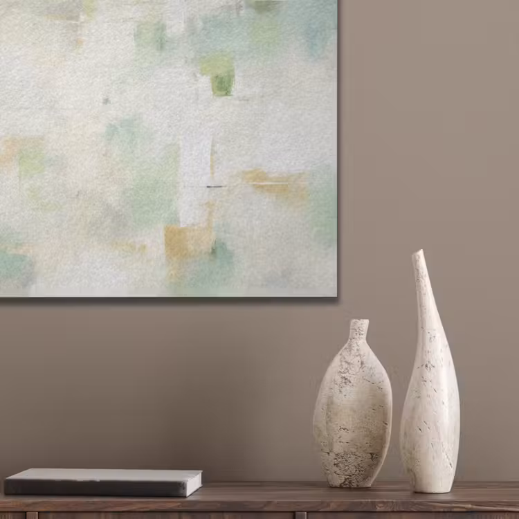 Abstract - Kunst - Wit - Groen - Modern PET vilt klein -sfeer6_closeup