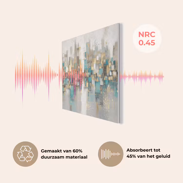 Abstract - Blokken - Goud - Skyline PET vilt klein -USP_NL