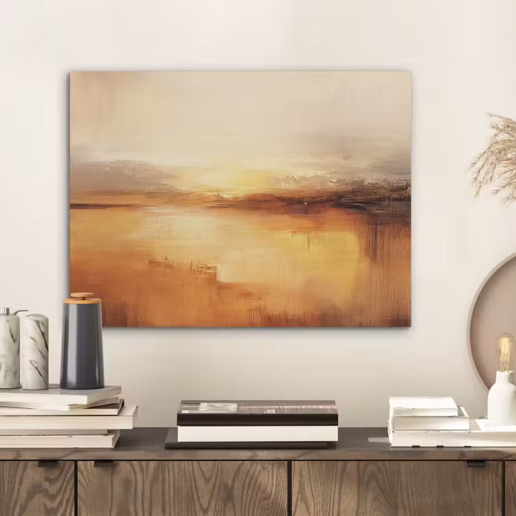 Abstract - Bruin - Modern - Herfst kleuren PET vilt klein -sfeer1
