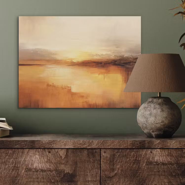 Abstract - Bruin - Modern - Herfst kleuren PET vilt klein -sfeer2