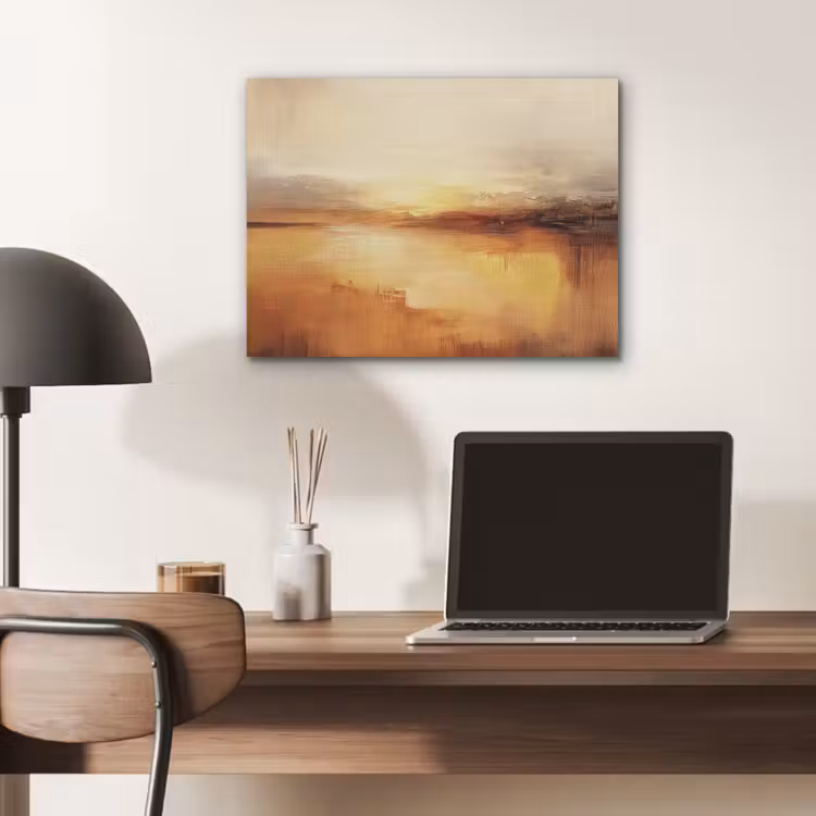 Abstract - Bruin - Modern - Herfst kleuren PET vilt klein -sfeer5