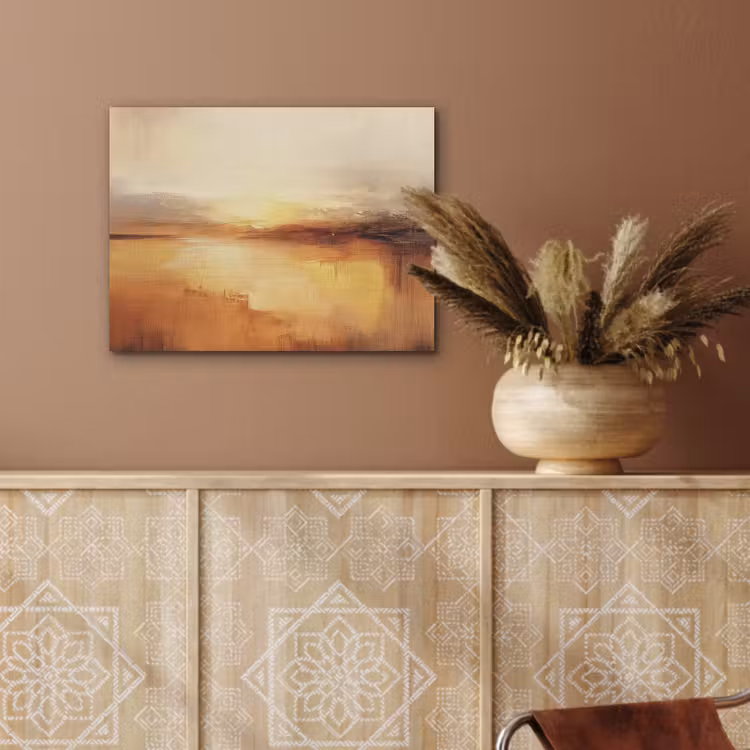 Abstract - Bruin - Modern - Herfst kleuren PET vilt klein -sfeer4