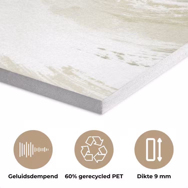 Abstract - Penseelstreken - Golven - Groen PET vilt klein -closeup_NL