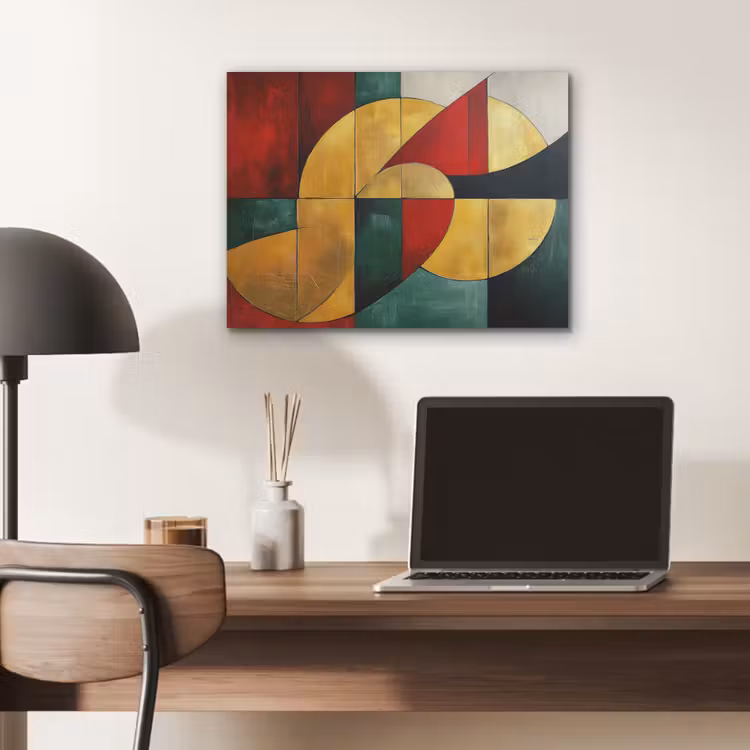 Abstract - Kerst - Goud - Rood - Groen PET vilt klein -sfeer5