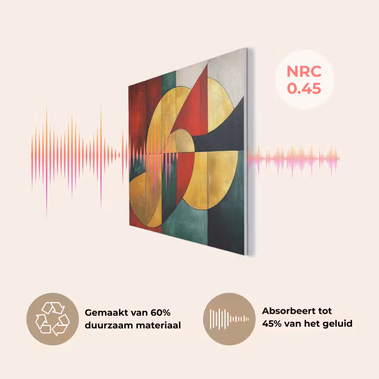 Abstract - Kerst - Goud - Rood - Groen PET vilt klein -USP_NL