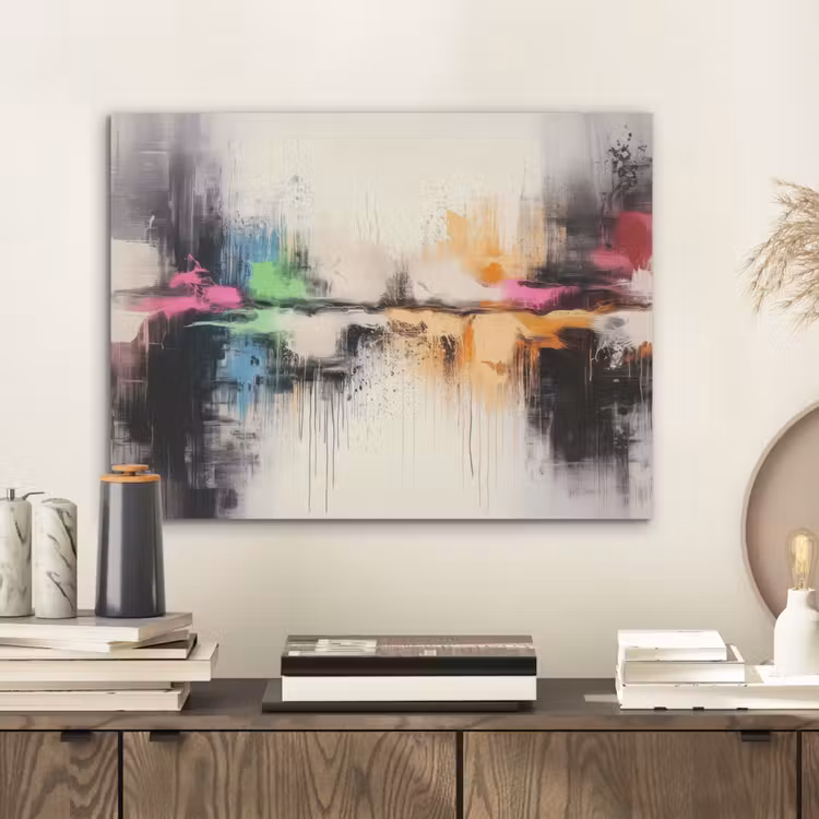 Abstract - Kleurexplosie - Landschap PET vilt klein -sfeer1