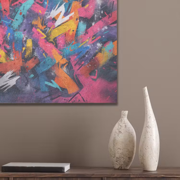 Abstract - Explosie - Neonkleuren PET vilt klein -sfeer6_closeup