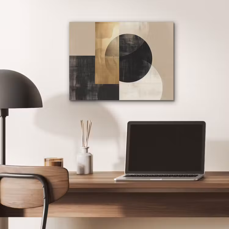 Abstract - Goud - Zwart - Kunst PET vilt klein -sfeer5