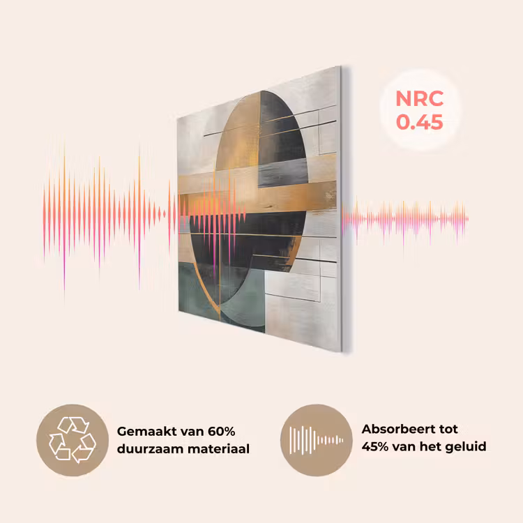 Abstract - Goud - Brons - Groen - Vormen - Modern PET vilt klein -USP_NL
