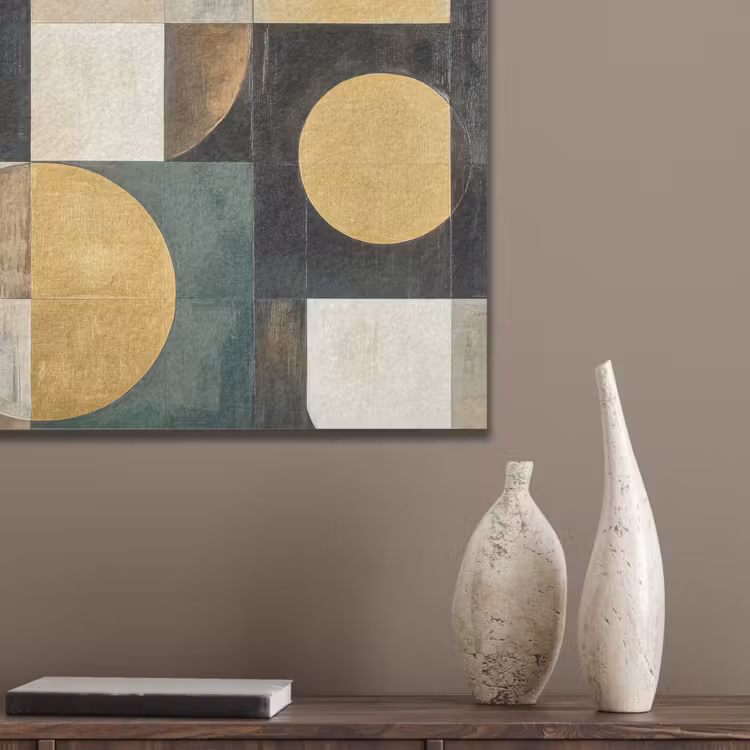 Abstract - Goud - Brons - Vormen - Geometrisch PET vilt klein -sfeer6_closeup
