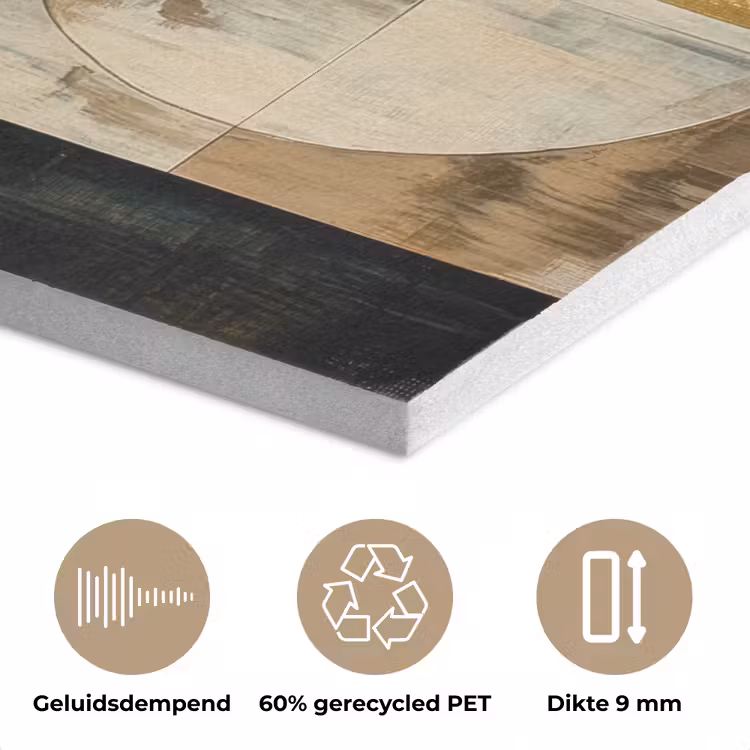 Abstract - Goud - Brons - Vormen - Geometrisch PET vilt klein -closeup_NL