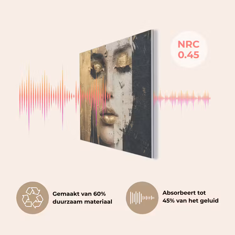 Abstract - Goud - Gezicht - Lippen PET vilt klein -USP_NL