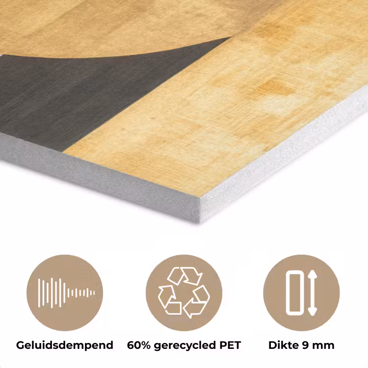 Abstract - Goud - Grijs - Vormen - Geometrisch PET vilt klein -closeup_NL