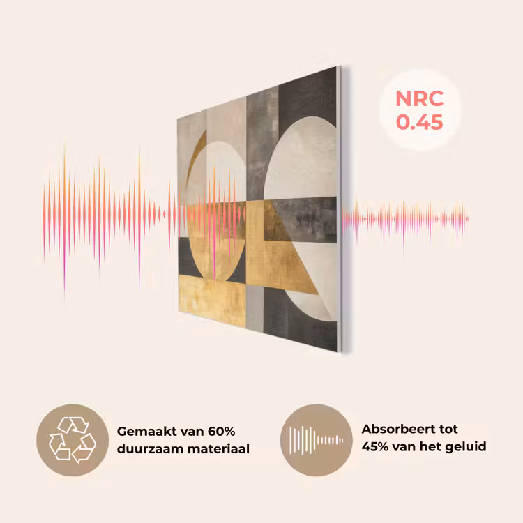Abstract - Goud - Grijs - Vormen - Geometrisch PET vilt klein -USP_NL