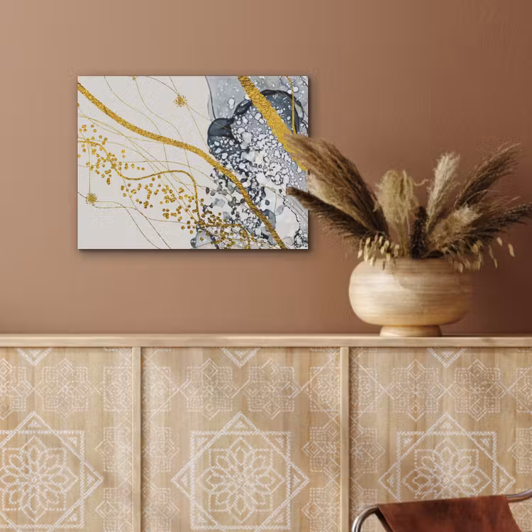 Abstract - Goud - Natuur - Kunst PET vilt klein -sfeer4