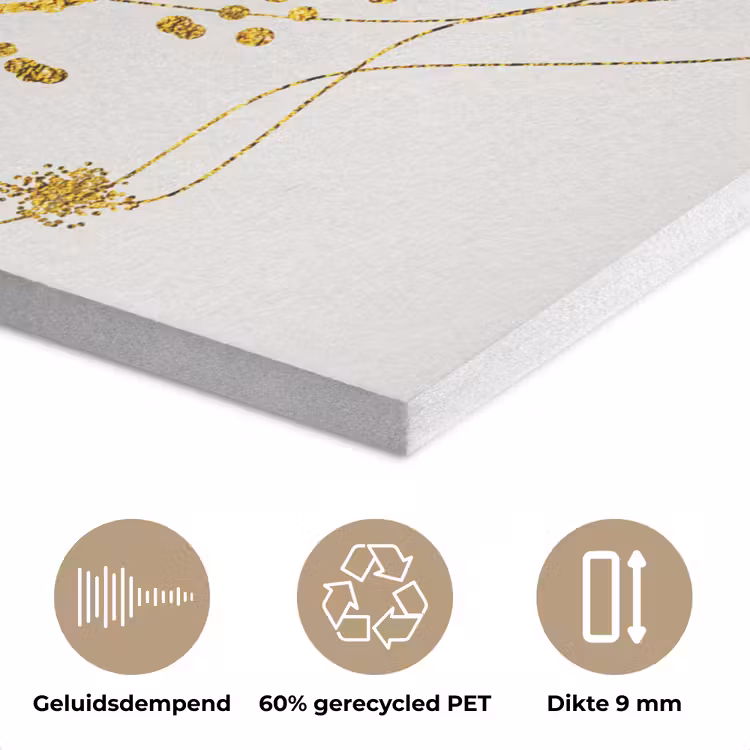 Abstract - Goud - Natuur - Kunst PET vilt klein -closeup_NL