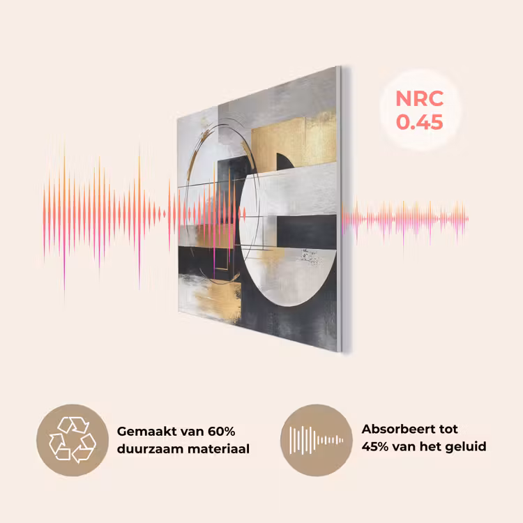 Abstract - Goud - Zilver - Vormen - Aesthetic PET vilt klein -USP_NL