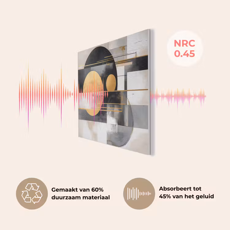 Abstract - Goud - Zilver - Vormen - Aesthetic - Modern PET vilt klein -USP_NL