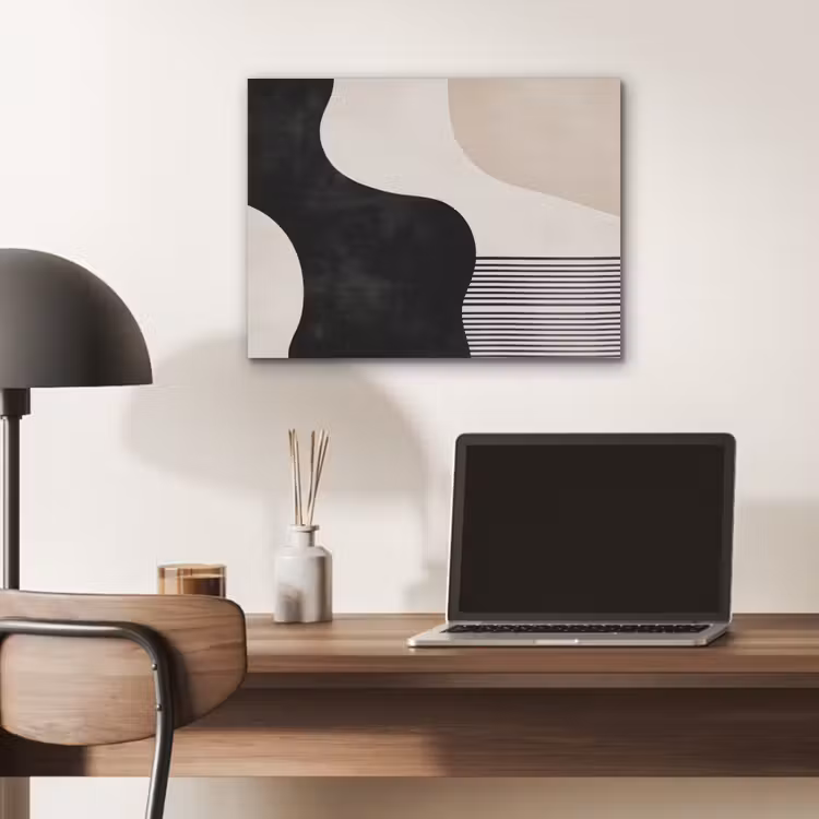 Abstract - Japandi - Beige - Modern PET vilt klein -sfeer5