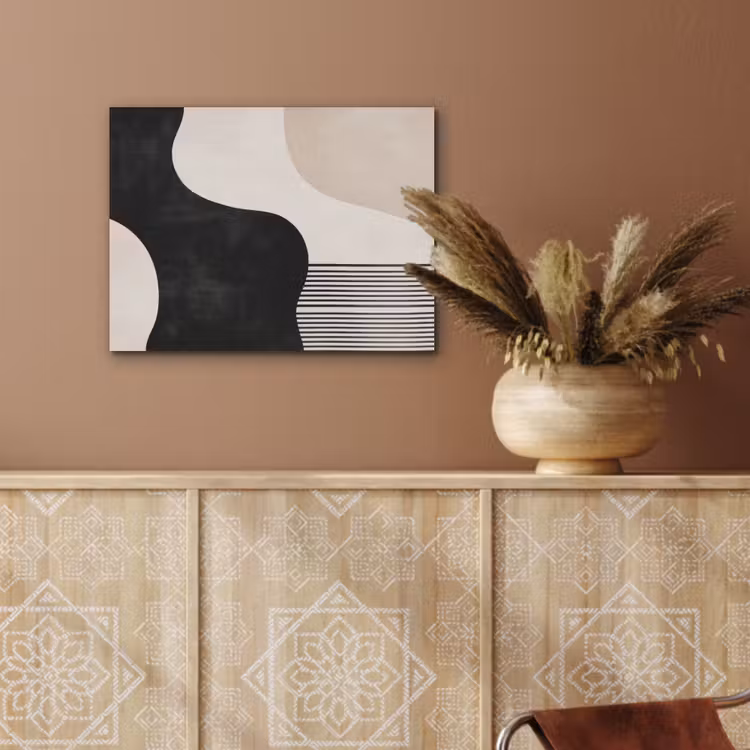 Abstract - Japandi - Beige - Modern PET vilt klein -sfeer4