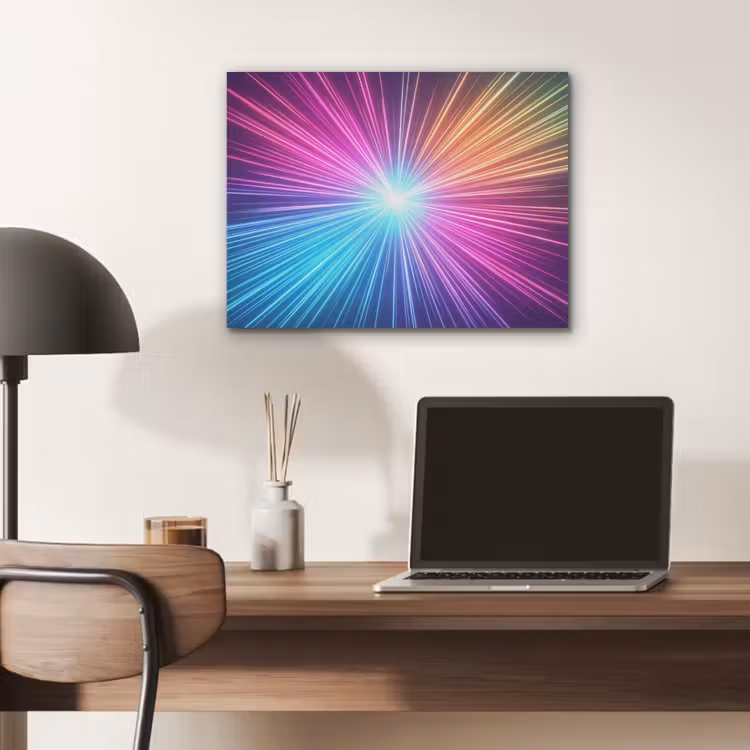 Abstract - Light - Burst - Modern - Colorful PET vilt klein -sfeer5