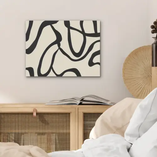 Abstract - Lijnen - Modern - Beige PET vilt klein -sfeer3
