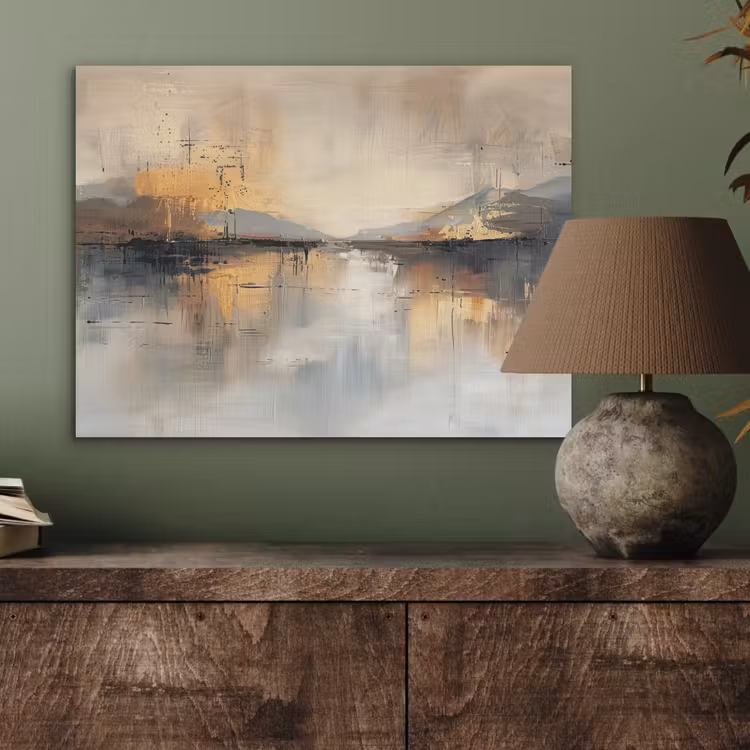 Abstract - Modern - Beige - Aesthetic - Goud PET vilt klein -sfeer2