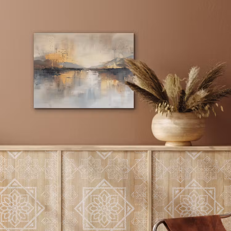 Abstract - Modern - Beige - Aesthetic - Goud PET vilt klein -sfeer4
