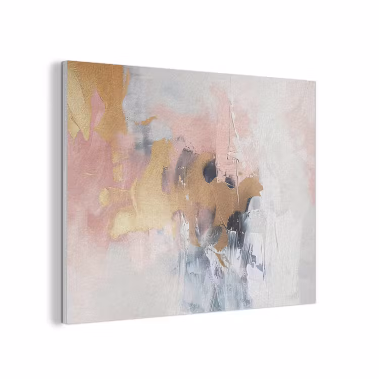 Abstract - Pastel kleuren - Goud - Modern - Aesthetic PET vilt klein -3d
