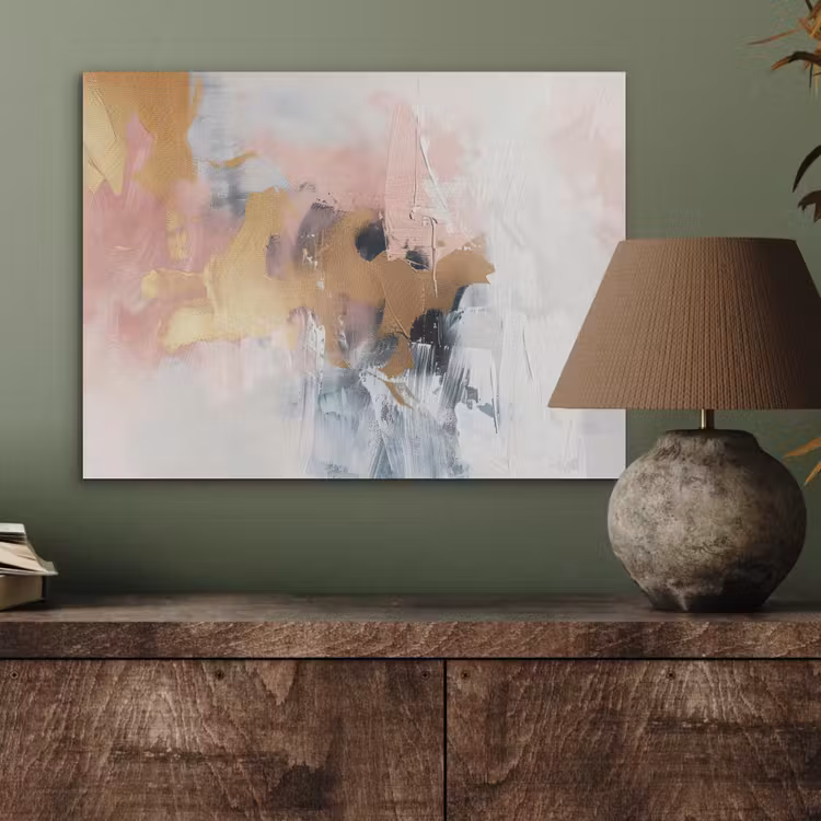 Abstract - Pastel kleuren - Goud - Modern - Aesthetic PET vilt klein -sfeer2
