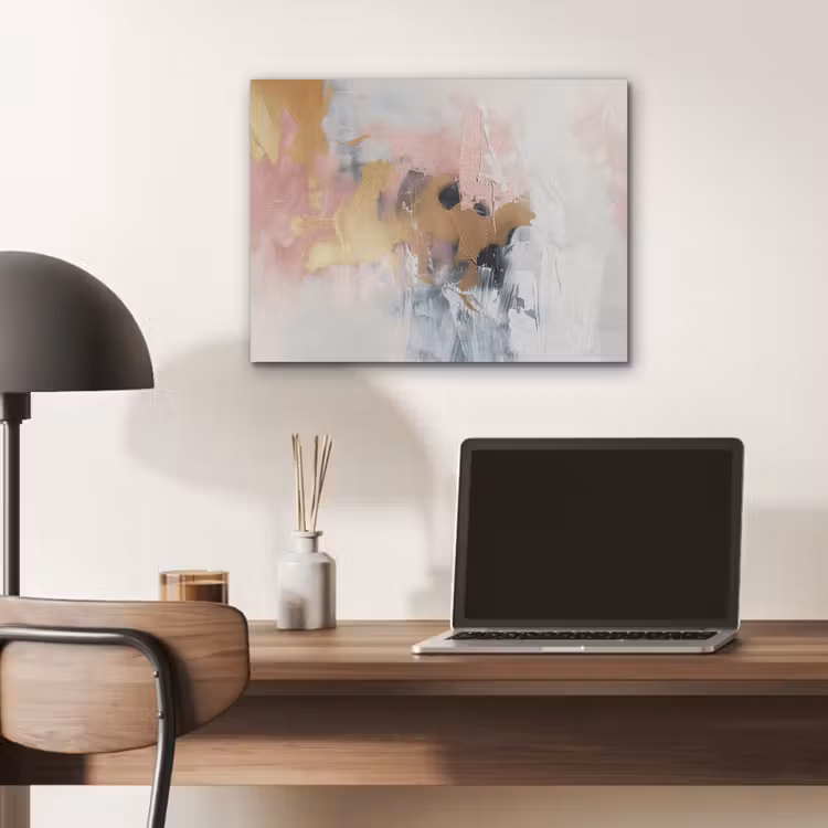 Abstract - Pastel kleuren - Goud - Modern - Aesthetic PET vilt klein -sfeer5