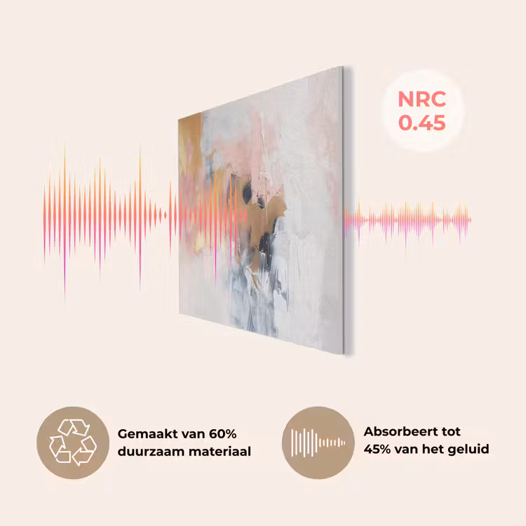 Abstract - Pastel kleuren - Goud - Modern - Aesthetic PET vilt klein -USP_NL