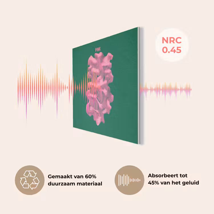 Abstract - Pink - Lijnen - Groen PET vilt klein -USP_NL