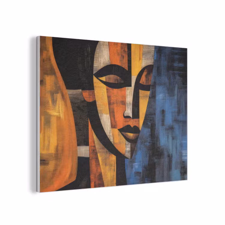 Abstract - Portret - Kleurvakken PET vilt klein -3d