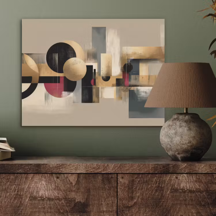 Abstract - Vormen - Beige - Texturen PET vilt klein -sfeer2