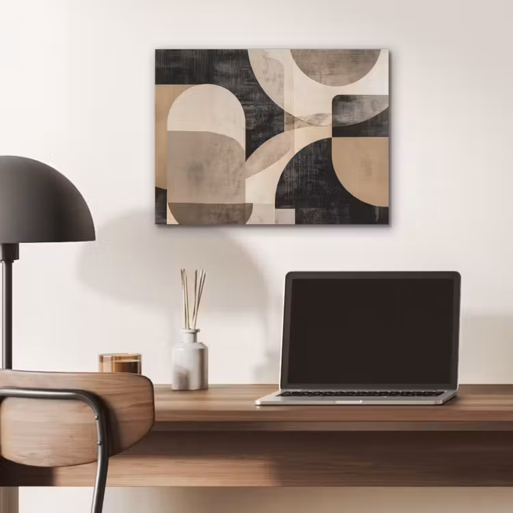 Abstract - Vormen - Modern - Beige PET vilt klein -sfeer5