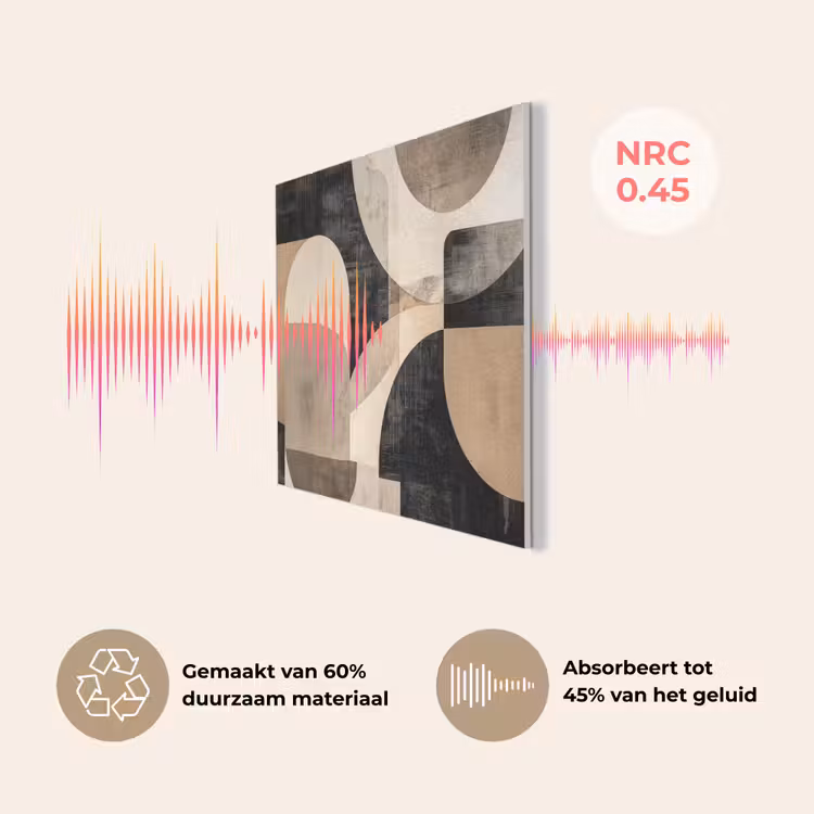 Abstract - Vormen - Modern - Beige PET vilt klein -USP_NL