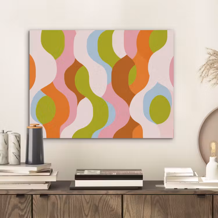Abstract - Vormen - Roze PET vilt klein -sfeer1