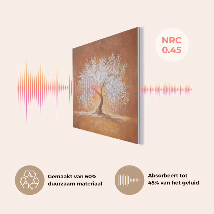 Abstract - Boom - Wit - Bladeren PET vilt klein -USP_NL