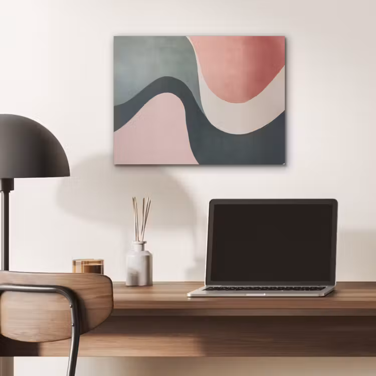 Abstract - Golven - Sierlijk - Roze PET vilt klein -sfeer5