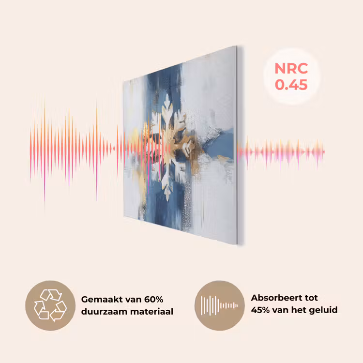 Abstract - Winter - Sneeuwvlok - Sneeuw - Goud PET vilt klein -USP_NL