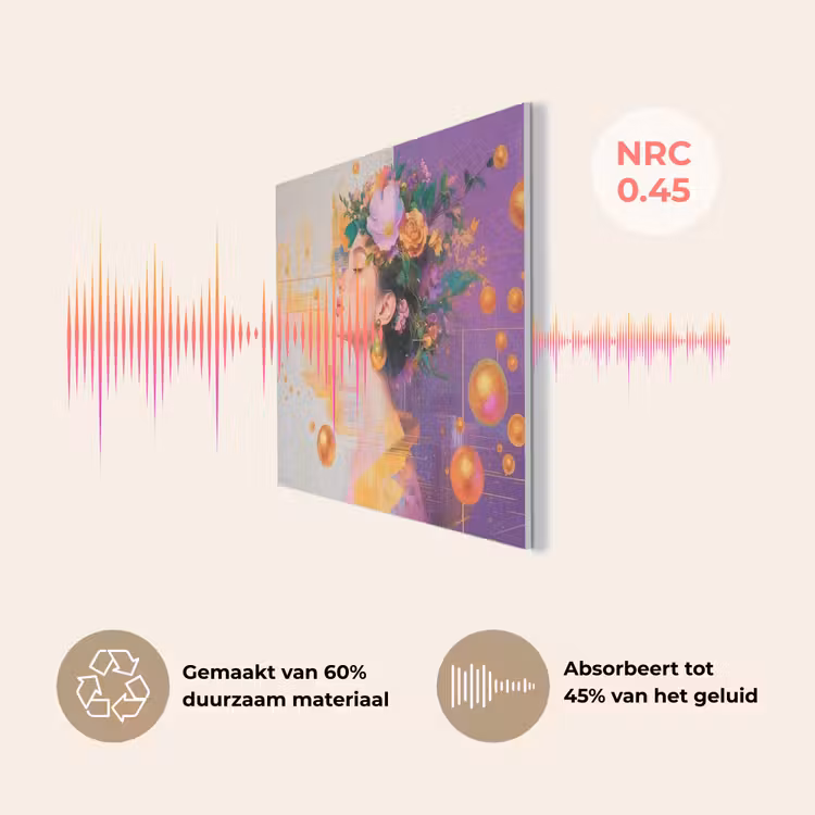 Abstract - Vrouw - Bloemenkroon - Goud PET vilt klein -USP_NL