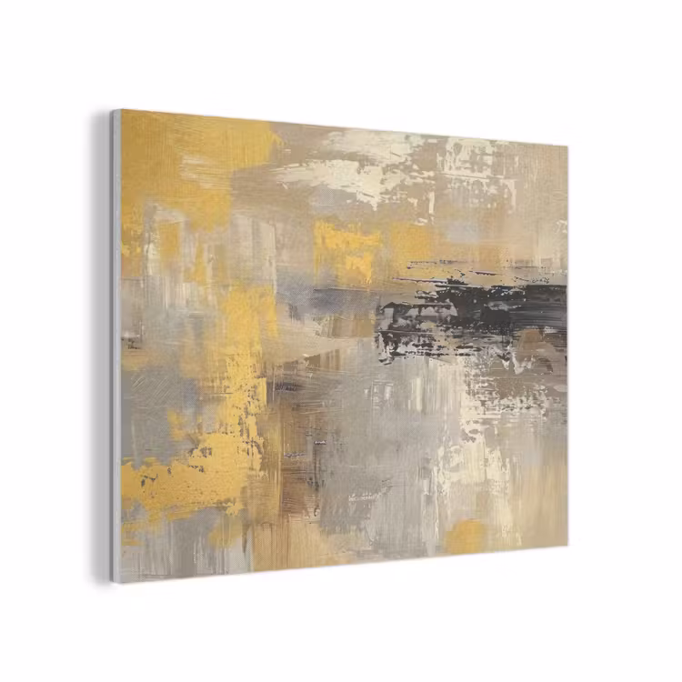 Abstract - Geel - Modern - Beige PET vilt klein -3d
