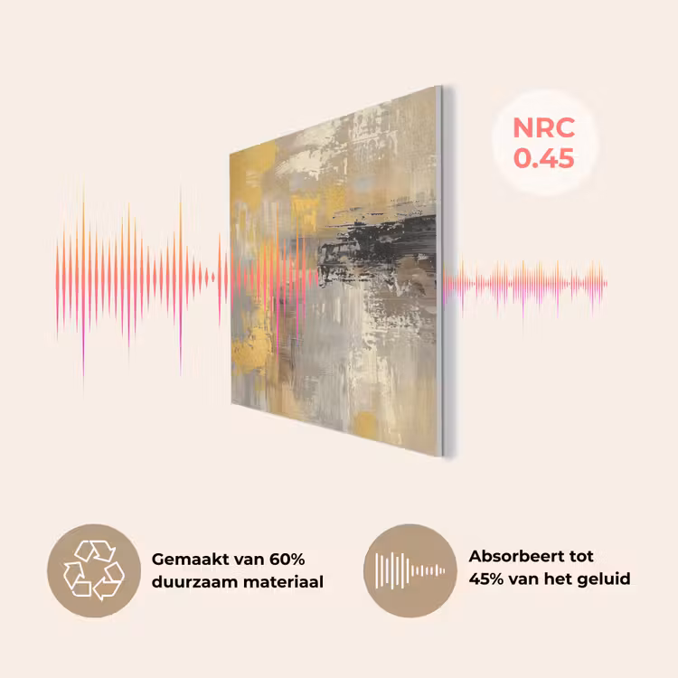 Abstract - Geel - Modern - Beige PET vilt klein -USP_NL