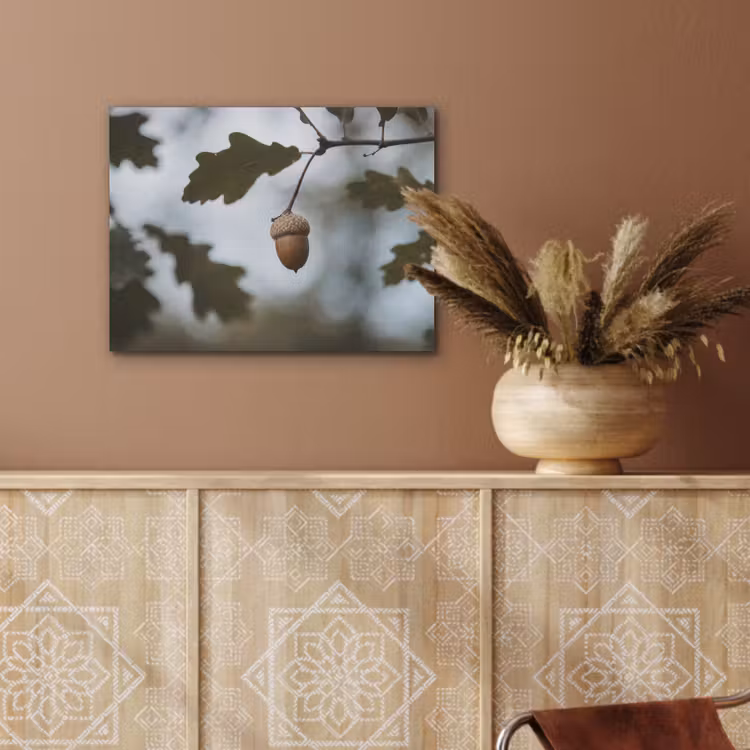 Eikel - Eikenblad - Bos - Herfst - Natuur PET vilt klein -sfeer4