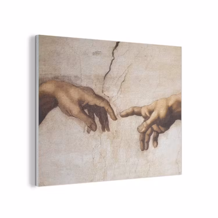 Adam - Michelangelo - Schilderij - Creation of Adam PET vilt klein -3d